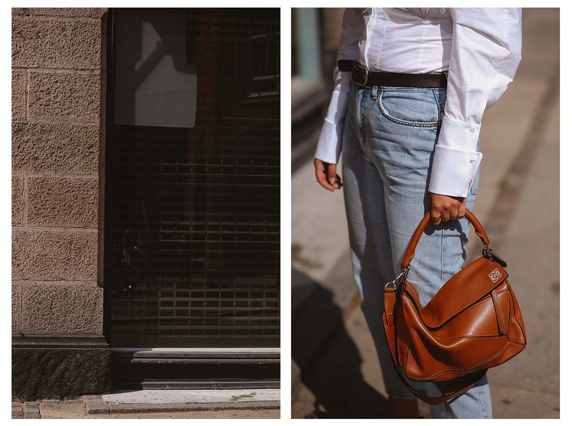 Copenhagen: Jacquemus Blouse, Loewe Bag