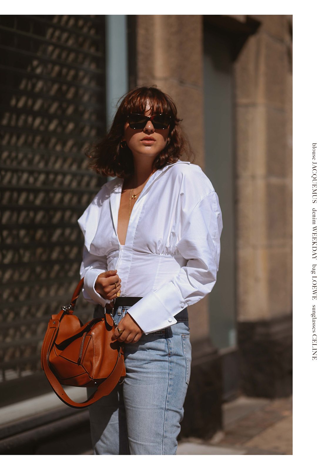 Copenhagen: Jacquemus Blouse, Loewe Bag